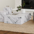 [ Abby Rectangular Coffee Table in Bulgari White ] - Custom Furniture Manufacturer Brampton, Toronto, Vaughan, Mississauga, Ontario, Oakville, Hamilton