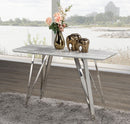 Ella Sofa Table (White & Silver)