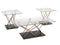 Three Piece Coffee Table Set (Black & Rose Gold)