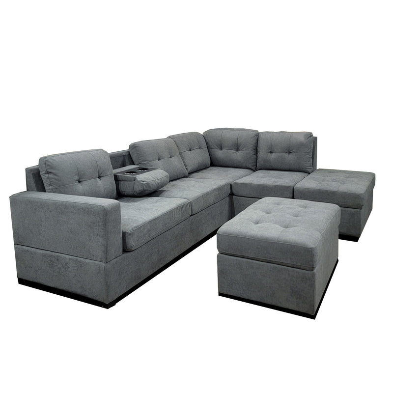 9289 Sectional With Free Storage Ottoman