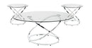 Radiance 3 Pc Coffee Table Set (Silver)