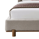 [ Dora 60" Queen Platform Bed in Dark Beige ] - Custom Furniture Manufacturer Brampton, Toronto, Vaughan, Mississauga, Ontario, Oakville, Hamilton