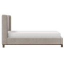 [ Dora 60" Queen Platform Bed in Dark Beige ] - Custom Furniture Manufacturer Brampton, Toronto, Vaughan, Mississauga, Ontario, Oakville, Hamilton