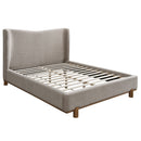 [ Dora 60" Queen Platform Bed in Dark Beige ] - Custom Furniture Manufacturer Brampton, Toronto, Vaughan, Mississauga, Ontario, Oakville, Hamilton