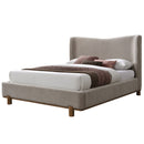 [ Dora 60" Queen Platform Bed in Dark Beige ] - Custom Furniture Manufacturer Brampton, Toronto, Vaughan, Mississauga, Ontario, Oakville, Hamilton