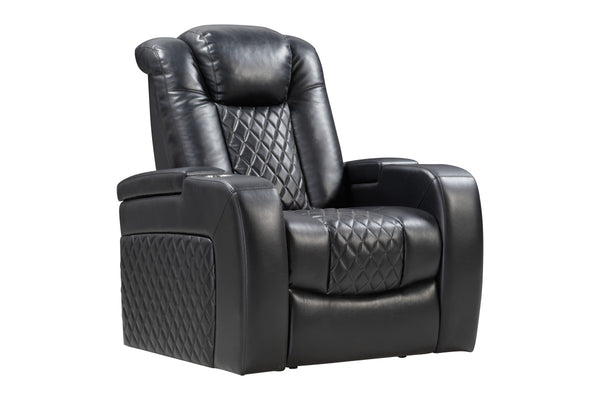 Power Recliner Chair With USB Charger + LED Lights & More (Black)