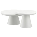 [ Gal 2pc Round Coffee Table Set in White ] - Custom Furniture Manufacturer Brampton, Toronto, Vaughan, Mississauga, Ontario, Oakville, Hamilton