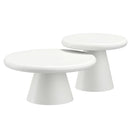[ Gal 2pc Round Coffee Table Set in White ] - Custom Furniture Manufacturer Brampton, Toronto, Vaughan, Mississauga, Ontario, Oakville, Hamilton