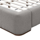 [ Harold 78" King Platform Bed in Mushroom and Walnut ] - Custom Furniture Manufacturer Brampton, Toronto, Vaughan, Mississauga, Ontario, Oakville, Hamilton