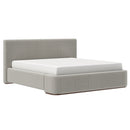 [ Harold 78" King Platform Bed in Mushroom and Walnut ] - Custom Furniture Manufacturer Brampton, Toronto, Vaughan, Mississauga, Ontario, Oakville, Hamilton