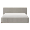 [ Harold 78" King Platform Bed in Mushroom and Walnut ] - Custom Furniture Manufacturer Brampton, Toronto, Vaughan, Mississauga, Ontario, Oakville, Hamilton