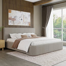 [ Harold 78" King Platform Bed in Mushroom and Walnut ] - Custom Furniture Manufacturer Brampton, Toronto, Vaughan, Mississauga, Ontario, Oakville, Hamilton