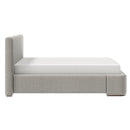 [ Harold 78" King Platform Bed in Mushroom and Walnut ] - Custom Furniture Manufacturer Brampton, Toronto, Vaughan, Mississauga, Ontario, Oakville, Hamilton