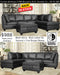 Julia Reversible Sectional Availabe In Grey - Black - Brown