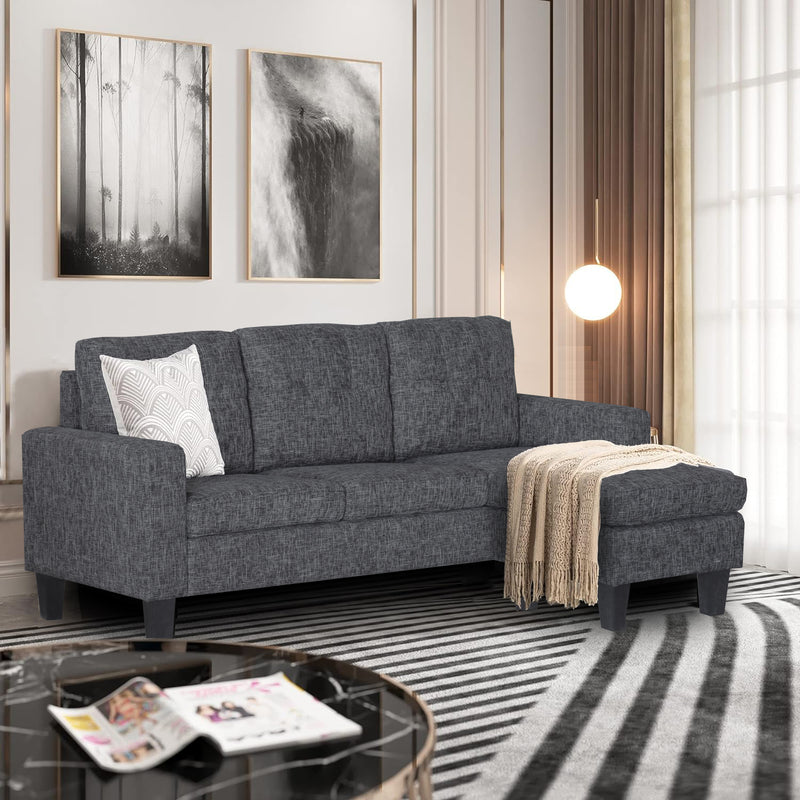 Infinite 6039 Sectional Sofa With Reversible Chaise (Grey or Brown)