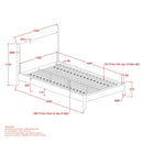 [ Zora 54" Double Platform Bed ] - Custom Furniture Manufacturer Brampton, Toronto, Vaughan, Mississauga, Ontario, Oakville, Hamilton