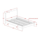 [ Zora 60" Queen Platform Bed ] - Custom Furniture Manufacturer Brampton, Toronto, Vaughan, Mississauga, Ontario, Oakville, Hamilton