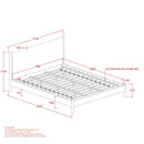 [ Zora 78" King Platform Bed ] - Custom Furniture Manufacturer Brampton, Toronto, Vaughan, Mississauga, Ontario, Oakville, Hamilton