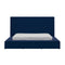 Adonis 78" King Platform Bed with Storage in Blue