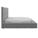 Adonis 78" King Platform Bed with Storage in Grey