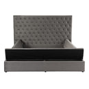 Adonis 60" Queen Platform Bed with Storage in Grey