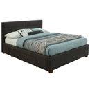 Emily Platform Bed W/Drawers in Charcoal - sydneysfurniture