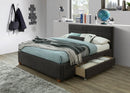 Emily Platform Bed W/Drawers in Charcoal - sydneysfurniture