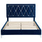 Queen Platform Bed in Blue - Furniture Warehouse Brampton