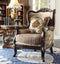 Victorian Accent Chair with Wood Carving
