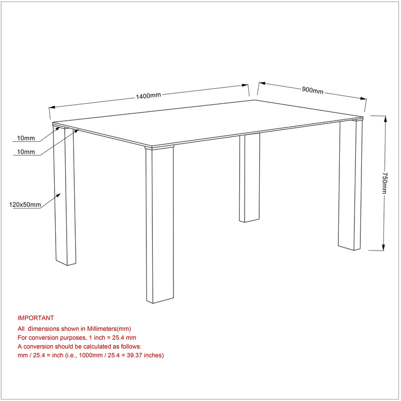 Francis Rectangular Dining Table in Stainless Steel
