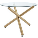 Carmen Round Dining Table in Gold - sydneysfurniture