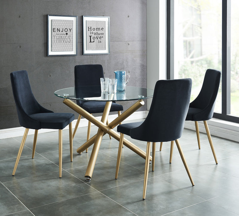 Carmen Round Dining Table in Gold - sydneysfurniture