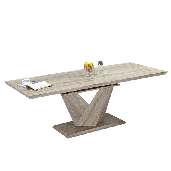 Ecco Rectangular Dining Table in Washed Oak - sydneysfurniture