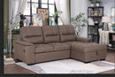 Sofa bed sleeper  with Chaise Storage - Furniture Warehouse Brampton