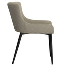 Bianca Side Chair, set of 2 in Beige with Black Leg