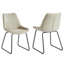 Vince Side Chair, set of 2, in Taupe - sydneysfurniture