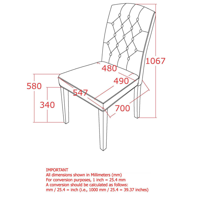 Lucius Side Chair, set of 2, in Beige - sydneysfurniture
