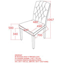 Lucius Side Chair, set of 2, in Grey - sydneysfurniture