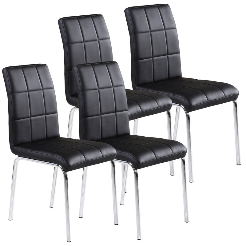 Solar II Side Chair, set of 4, in Black - sydneysfurniture