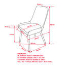 Amy Side Chair, set of 2, in Dark Grey & Walnut Legs - sydneysfurniture