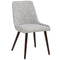 Amy Side Chair, set of 2, in Light Grey & Walnut Legs - sydneysfurniture