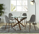 Avi Side Chair, set of 4, in Grey - sydneysfurniture