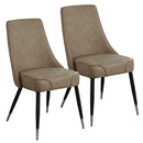 SilviaSide Chair, set of 2, in Vintage Taupe - sydneysfurniture