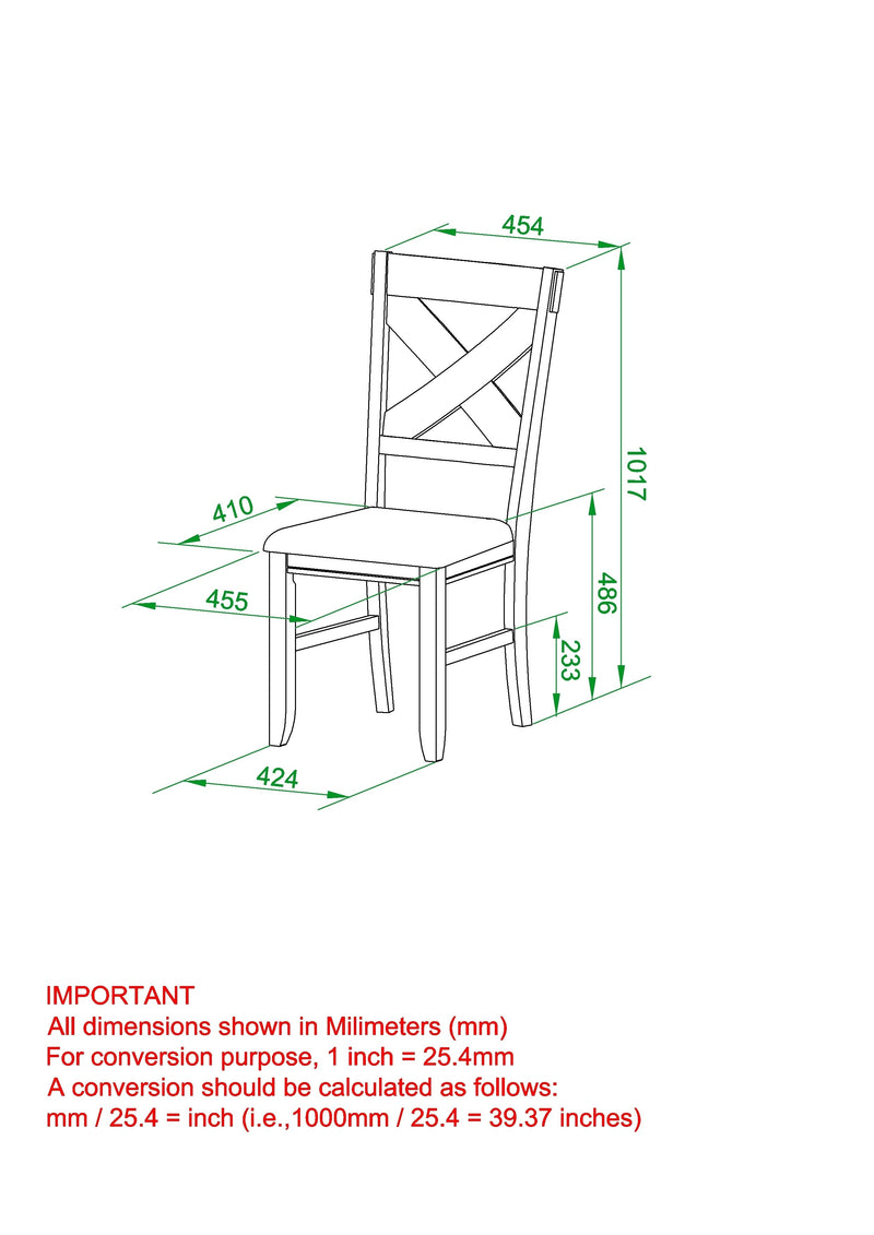 Ville Side Chair, set of 2, in Walnut - sydneysfurniture
