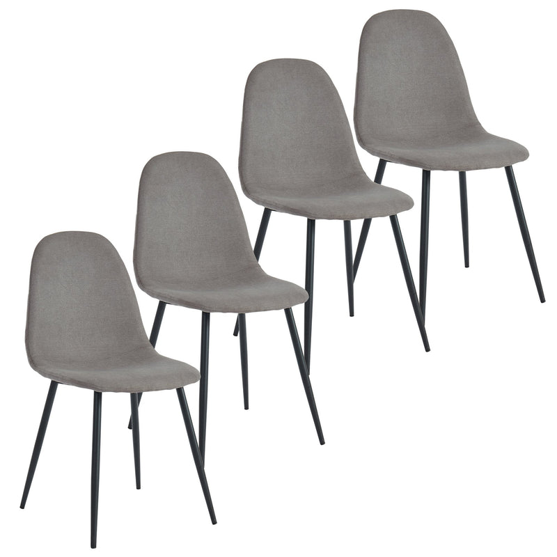 Kai Side Chair, set of 4, in Grey - sydneysfurniture