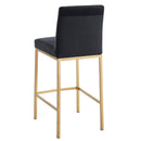 Diaz 26'' Counter Stool, set of 2, in Black with Gold Legs - sydneysfurniture