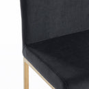 Diaz 26'' Counter Stool, set of 2, in Black with Gold Legs - sydneysfurniture