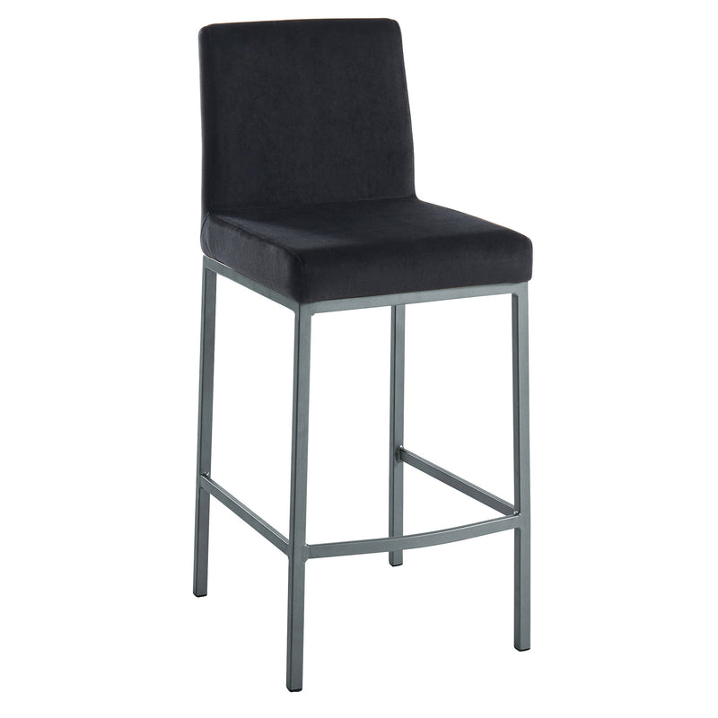Diaz 26'' Counter Stool, set of 2, in Black with Grey Legs - sydneysfurniture