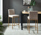 Diaz 26'' Counter Stool, set of 2, in Grey with Gold Legs - sydneysfurniture