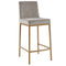 Diaz 26'' Counter Stool, set of 2, in Grey with Gold Legs - sydneysfurniture